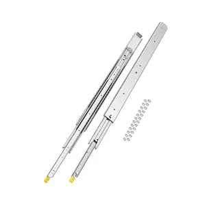 VEVOR 1 Paar Schubladenschienen mit Vollauszug 1117 mm, 226 kg Tragkraft, Schubladenführungen, Kugellager mit Sperre, seitlich montierte Teleskopschienen für Regale, Schränke, Industrieschubladen VEVOR 1 Paar Schubladenschienen mit Vollauszug 1117 mm, 226 kg Tragkraft, Schubladenführungen, Kugellager mit Sperre, seitlich montierte Teleskopschienen für Regale, Schränke, Industrieschubladen