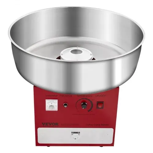 VEVOR elektrische Zuckerwattemaschine kommerzielle Zuckerwattegeräte (1000 W) mit 52 cm Edelstahlschüssel & Zuckerschaufel & Schublade, perfekt für Kindergeburtstage Familienfeiern Partys Rot – Bild 10