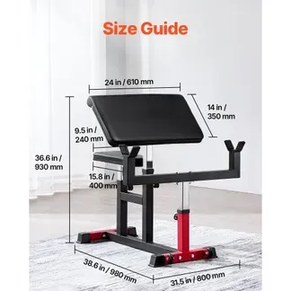 VEVOR Preacher Curlbank Bizepsmaschine für Krafttraining, (Max. Belastung 200 kg) Heim-Fitnessgerät, Bizepsstation für Langhantel und Kurzhanteln im Sitzen, verstellbare Hantelbänke VEVOR Preacher Curlbank Bizepsmaschine für Krafttraining, (Max. Belastung 200 kg) Heim-Fitnessgerät, Bizepsstation für Langhantel und Kurzhanteln im Sitzen, verstellbare Hantelbänke