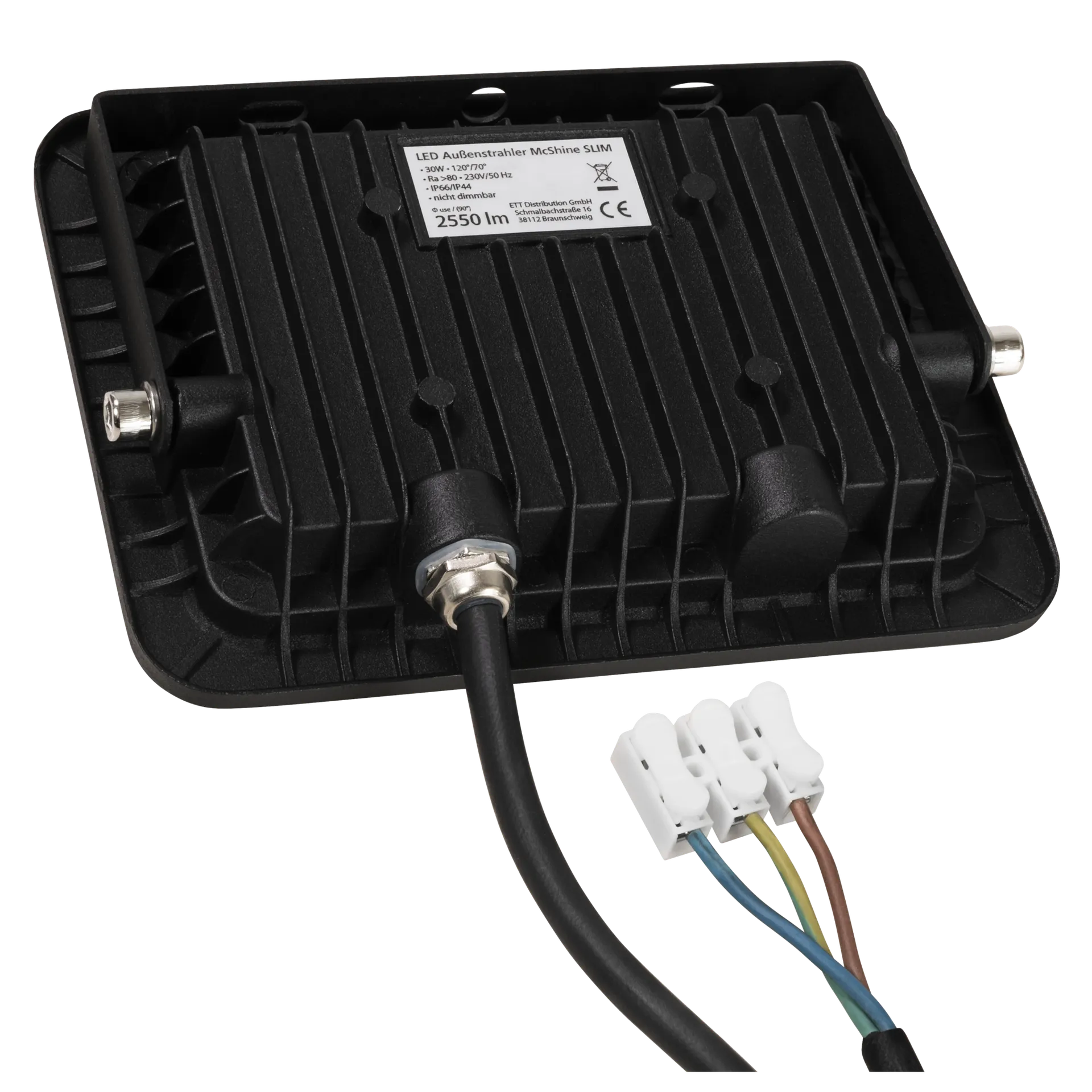 LED-Außenstrahler McShine ''Slim'' 30W, 2550 Lumen, IP66, 3000K, warmweiß – Bild 4