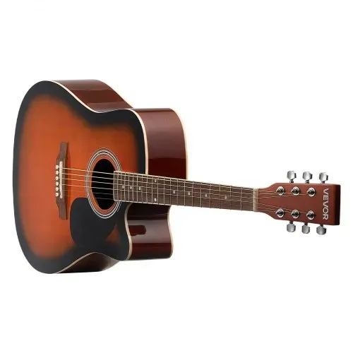 VEVOR Elektro Akustische Gitarre Cutaway Anfänger 1041,4 mm (41 inch) Erwachsene Sunburst – Bild 10