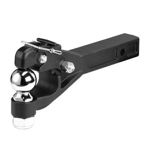 VEVOR Anhängerkupplung 9 T, für 50,8 mm Anhängekupplungshaken, Kombination 2-5/16-Zoll-Anhängerkupplungskugel, passend für 63,5 bis 76,2 mm Lünettenring, 397 mm Länge, schwarze Pulverbeschichtung – Bild 9