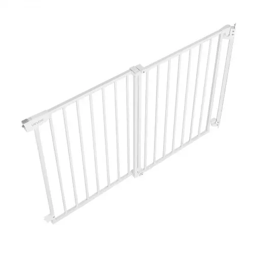VEVOR Treppenschutzgitter 778-1210 mm Verstellbare Breite, 760 mm Hohes Türschutzgitter, Kindergitter mit Bohrset (ohne Bodenstange), Kinderschutzgitter für Treppen, Türrahmen & Wohnräume, Weiß – Bild 10