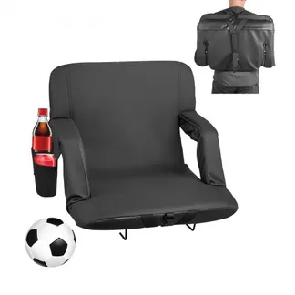 VEVOR Stadionsitz Sitzkissen mit 6 einstellbaren Winkeln, gepolsterter Stadionstuhl (584,2 mm breit) mit Armlehne & Rückenlehne & Getränkehalter, Tribünensitz für Picknicks Strandsport Gaming VEVOR Stadionsitz Sitzkissen mit 6 einstellbaren Winkeln, gepolsterter Stadionstuhl (584,2 mm breit) mit Armlehne & Rückenlehne & Getränkehalter, Tribünensitz für Picknicks Strandsport Gaming