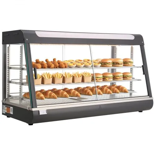 VEVOR 3-stöckige Wärmetheke 180 L, Warmhaltevitrine 1600 W, Warmhaltetheke 30–85 °C, Speisenwärmer mit LED-Beleuchtung & Verstellbaren Ablagen, Speisevitrine für Hamburger Pizza Brot Brathähnchen VEVOR 3-stöckige Wärmetheke 180 L, Warmhaltevitrine 1600 W, Warmhaltetheke 30–85 °C, Speisenwärmer mit LED-Beleuchtung & Verstellbaren Ablagen, Speisevitrine für Hamburger Pizza Brot Brathähnchen