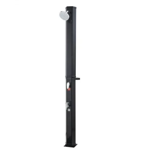 VEVOR Solardusche 35 L, Solar Gartendusche 2160 mm Hoch, Pooldusche mit Seifenablage, Warm- & Kaltwasserregulierung, Freistehend, Campingdusche für Garten, Poolbereich, Strandpool, Schwarz – Bild 8