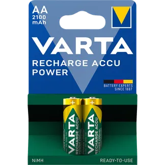 Mignon-Akku VARTA, Typ AA, NiMH-Akku, HR06, 1,2V/2100 mAh, Pre-charged, 2er Pack Mignon-Akku VARTA, Typ AA, NiMH-Akku, HR06, 1,2V/2100 mAh, Pre-charged, 2er Pack