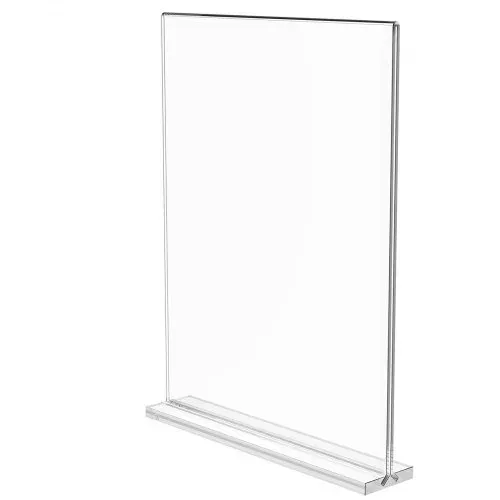 VEVOR Schilderhalter Tischaufsteller, 6 Stk. 223,52 x 279,4 mm Prospekthalter, T-förmiger doppelseitiger Display-Schilderständer durchsichtiger Menühalter aus Acryl für Restaurant Büro Hochzeit Bar – Bild 9