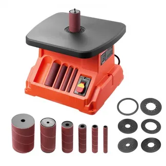 VEVOR Oszillierender Spindelschleifer, 2000 U/min Spindelschleifer mit 6 Hülsen (12,7–76,2 mm), 16 mm Hub & 390×415 mm breitem Arbeitstisch für Möbelveredelung, Kunsthandwerk & Holzbearbeitung VEVOR Oszillierender Spindelschleifer, 2000 U/min Spindelschleifer mit 6 Hülsen (12,7–76,2 mm), 16 mm Hub & 390×415 mm breitem Arbeitstisch für Möbelveredelung, Kunsthandwerk & Holzbearbeitung