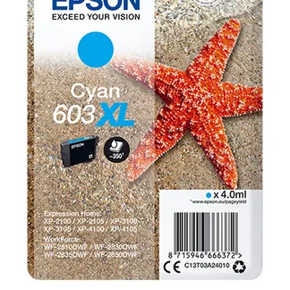 Epson Singlepack Cyan 603XL Ink Epson Singlepack Cyan 603XL Ink