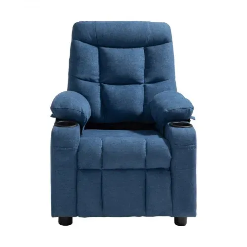 VEVOR Kindersofa Kindersessel Kinderstuhl Kuschelsessel Kindermöbel Blau, für Jungen & Mädchen, 107° bis 126° Verstellbare Rückenlehne Atmungsaktiver Polyesterbezug Getränkehalter Taschen Fußstützen – Bild 8