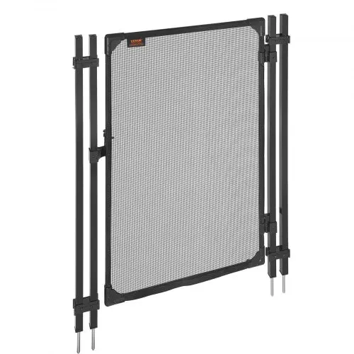 VEVOR Poolzaun Tor 1,2x0,75 m, Tür für Poolschutzzaun Kinderschutzzaun, Sicherheitstor-Set mit Metallriegel, 352 g/m² Teslin-PVC-Gewebe, Vierkantrohr, Abschließbar, für Schwimmbecken, Schwarz – Bild 9