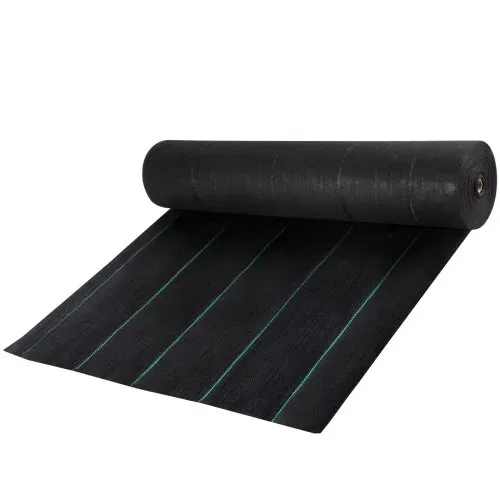 VEVOR Unkrautvlies, 5,8 Unzen Gartenvlies, 0,9 x 91,4 m Abdeckmatte, robustes gewebtes Graskontroll-Geotextil Unkrautgewebe Unkrautfolie Unkrautfolie für Garten, Terrasse, Schwarz – Bild 9