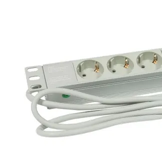 ALLNET 19″zbh. Steckdosenleiste, 9xDosen(CEE7)->Stecker(CEE7), Lichtgrau, Synergy 21, ALLNET 19″zbh. Steckdosenleiste, 9xDosen(CEE7)->Stecker(CEE7), Lichtgrau, Synergy 21,