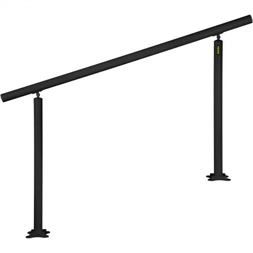 VEVOR Treppengeländer ohne Querstreben 152,8x91cm Handlauf Max. Höhe für Stufen Geländer aus Aluminium 70kg Tragfähigkeit Schwarz Ideal für Treppe mit 0-5 Stufen Veranden Gärten Hotels Garagen – Bild 9
