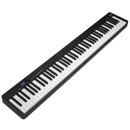 VEVOR 88-Tasten-Klappklavier, Bluetooth und MIDI, tragbares elektronisches digitales Klappklavier mit Sustain-Pedaltasche, berührungsempfindlichen Tasten, Kopfhörern, wiederaufladbar für Anfänger, Jugendliche und Erwachsene, Schwarz – Bild 10