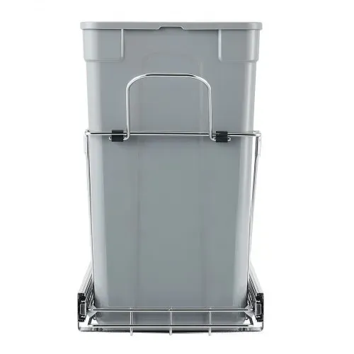 VEVOR ausziehbarer Mülleimer 27 Qt + 27 Qt für Küchenschränke, doppelter Mülleimer unter der Spüle, untermontierter Abfallbehälter, mit robustem Vollauszug-Schiebesystem aus Metall & Griff – Bild 10