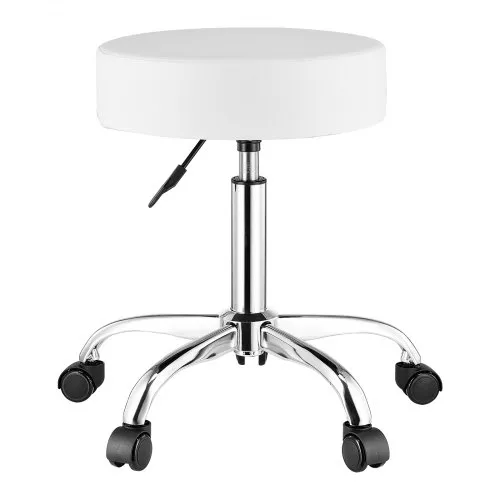 VEVOR runder Sattelhocker Rollhocker 204 kg belastbarer höhenverstellbarer (55-71 cm) Drehhocker Arbeitshocker PU-Leder-Drehsattelstuhl geeignet für Salon Spa Massage Klinik weiß VEVOR runder Sattelhocker Rollhocker 204 kg belastbarer höhenverstellbarer (55-71 cm) Drehhocker Arbeitshocker PU-Leder-Drehsattelstuhl geeignet für Salon Spa Massage Klinik weiß