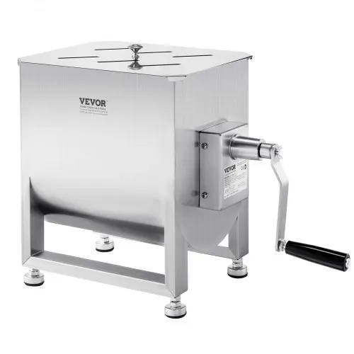 VEVOR manueller Fleischmischer 30 L Fleischverarbeitungsgerät (maximales Mischen von 20,4 kg Fleisch), Fleischmischer aus Edelstahl, Wurstmischer mit Untersetzungsgetriebe, Handmixer für Hackfleisch – Bild 8