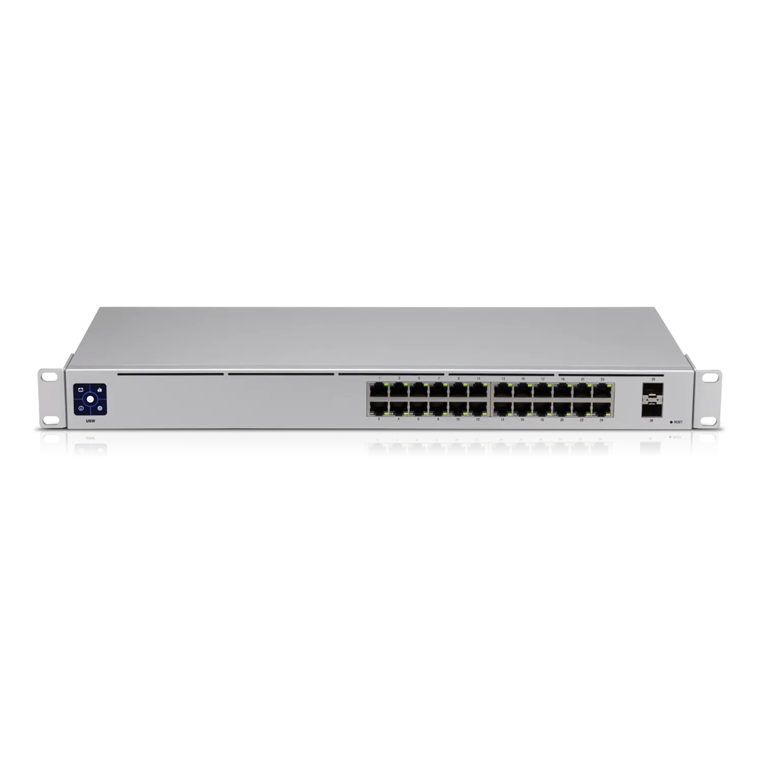 Ubiquiti Switch smart managed Layer2 26 Port • 24x GbE • 2x SFP • 19" • Lüfterlos • UniFi • USW-24 – Bild 2