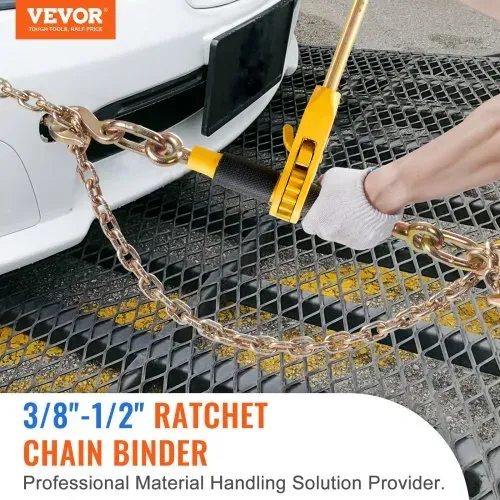 VEVOR Ratschen-Kettenbinder 2 Stück 3/8″-1/2″ Hochleistungs-Lastbinder mit G80-Ketten 5443 kg sichere Belastungsgrenze, arbeitssparender Anti-Rutsch-Griff Spannkettenbinder für Tieflader-LKW-Anhänger VEVOR Ratschen-Kettenbinder 2 Stück 3/8″-1/2″ Hochleistungs-Lastbinder mit G80-Ketten 5443 kg sichere Belastungsgrenze, arbeitssparender Anti-Rutsch-Griff Spannkettenbinder für Tieflader-LKW-Anhänger