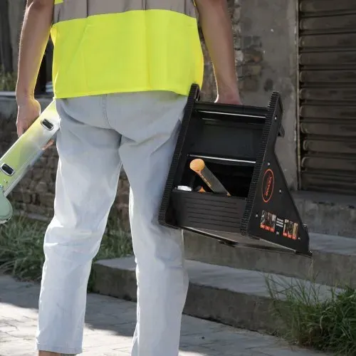 VEVOR Leiternivellierer, 380 lbs Tragkraft PP-Leiter-Nivellierwerkzeug, Steigungstrichter, Treppenleiter-Stabilisator mit Aufbewahrung, einfach zu verwendende stabile Plattform für alle Oberflächen, Ausziehleiter-Zubehör für unebenen Boden – Bild 7