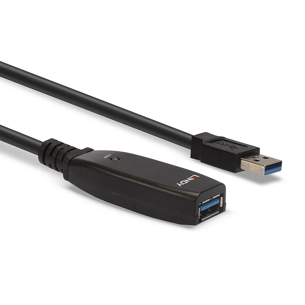 Lindy 43322 USB Kabel USB 3.2 Gen 1 (3.1 Gen 1) 15 m USB A Schwarz – Bild 3