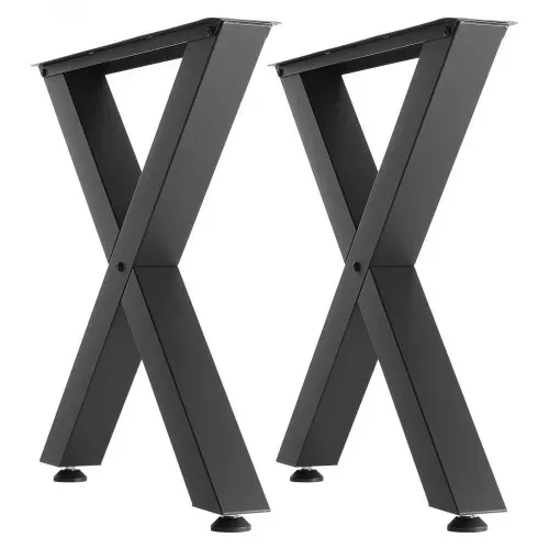 VEVOR Tischkufen 2er-Set 760x750 mm, X-Förmige Tischuntergestell 1000 kg, Tischbeine Kohlenstoffstahl, Möbelfüße, Tischgestell, Tischfüße für Schreibtische, Couchtische, Esstische, Schwarz – Bild 10