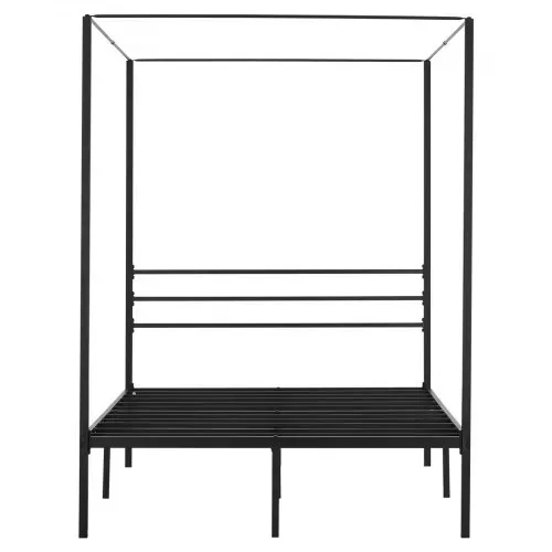 VEVOR Himmelbettrahmen (Full Size), Metallhimmelbett mit Himmelbett-Design (363 kg belastbar), robuste Stahllattenstütze (Quadrat), Stauraum unter dem Bett, kein Boxspring erforderlich, Schwarz – Bild 10