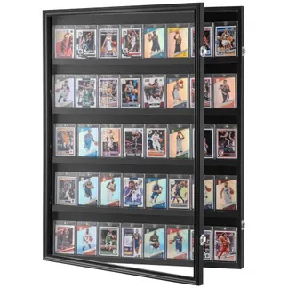 VEVOR Vitrine für Sportkarten in 35 verschiedenen Ausführungen, 617 x 775 x 55 mm, Schaukasten mit 98 % UV-Schutz, PC-Glas, abschließbarer Wandschrank für Fußball, Basketball, Hockey Sammelkarten VEVOR Vitrine für Sportkarten in 35 verschiedenen Ausführungen, 617 x 775 x 55 mm, Schaukasten mit 98 % UV-Schutz, PC-Glas, abschließbarer Wandschrank für Fußball, Basketball, Hockey Sammelkarten