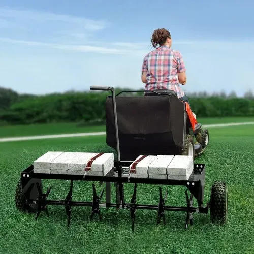 VEVOR Aerifizierer 1275x980x885 mm, Rasenbelüfter mit Universalkupplung, Anhängebelüfter mit Eisenspikes, Aufsitzmäher zum Hinterherziehen für Gärten, Rasenflächen, Bauernhöfe – Bild 7