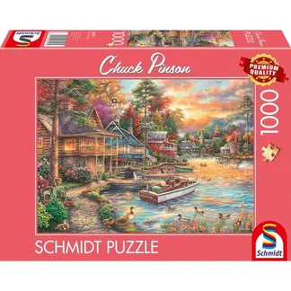 Chuck Pinson: Ufer im Abendgold, Puzzle Chuck Pinson: Ufer im Abendgold, Puzzle