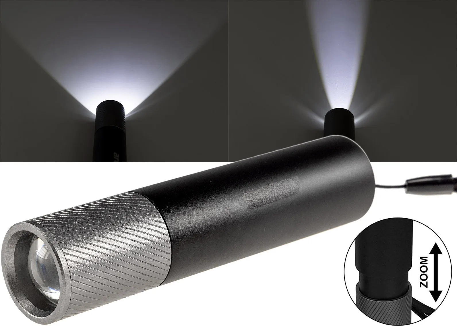 LED-Taschenlampe CAMELION mit Akku 3W 300lm, Zoom LED-Taschenlampe CAMELION mit Akku 3W 300lm, Zoom