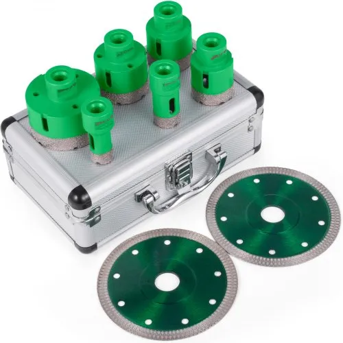 VEVOR Lochsägensatz Diamant Lochsägen-Set Fliesenbohrer Diamant-Lochsägen-Set Bohrkronen M14 20/25/40/45/50/68 mm 2 Sägeblätter VEVOR Lochsägensatz Diamant Lochsägen-Set Fliesenbohrer Diamant-Lochsägen-Set Bohrkronen M14 20/25/40/45/50/68 mm 2 Sägeblätter