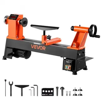 VEVOR Drechselbank, 1 PS/750 W, Drechselmaschine mit variabler Drehzahl von 150 bis 3800 U/min, Drehtischmaschine 304 x 465 mm Werkbank, Drehbank, für Anfänger & Heimwerker in der Holzbearbeitung VEVOR Drechselbank, 1 PS/750 W, Drechselmaschine mit variabler Drehzahl von 150 bis 3800 U/min, Drehtischmaschine 304 x 465 mm Werkbank, Drehbank, für Anfänger & Heimwerker in der Holzbearbeitung