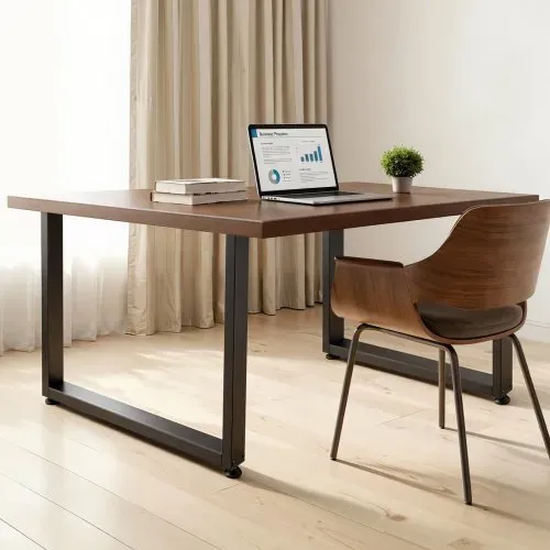 VEVOR Tischkufen aus Vierkantprofilen 2er-Set 750x900 mm, Tischuntergestell max. 1000 kg, Tischbeine, Möbelfüße, Tischgestell, Tischfüße für Schreibtische, Couchtisch, Esstische, Schwarz – Bild 7