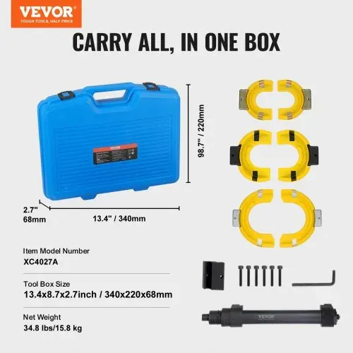 VEVOR Federspanner Satz- Fahrwerksfeder Kompatibel mit 22 mmStecknuss Universal Federspanner 4500kg Tragfähigkeit KFZ Auto Profi Feder Spanner Stoßdämpfer Werkzeug Federbeine – Bild 6