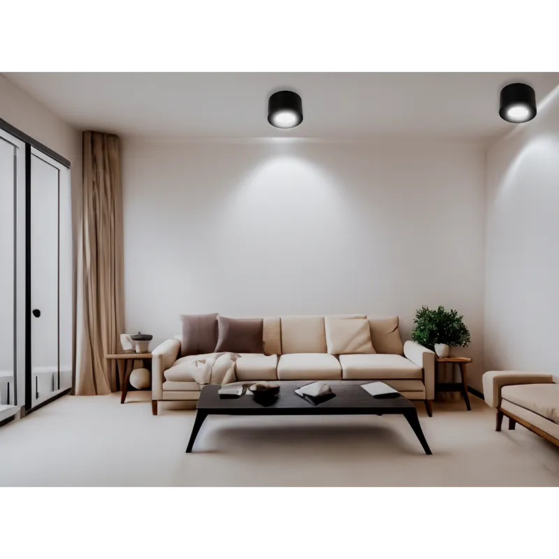 LED-Aufbauleuchte McShine, 5W, 400Lumen, 3000K, ØxH 80x50mm, schwarz, 5er-Pack – Bild 2