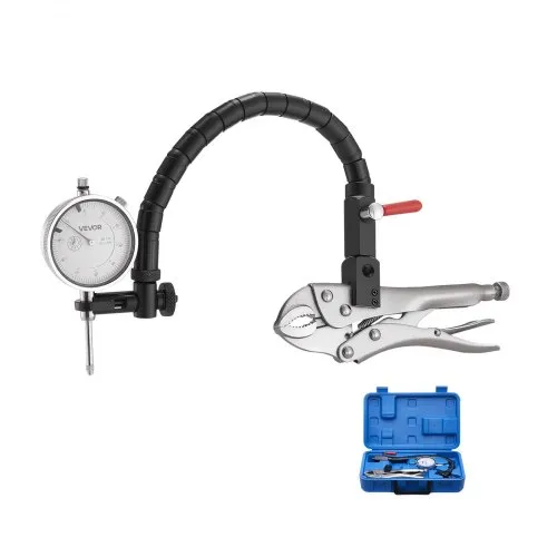 VEVOR Messuhr mit 360° flexiblem Arm & 360° Gripzange, 0,03 mm Genauigkeit, 0–25,4 mm Bereich, professionell für Maschineneinrichtung, Messung enger Bereiche, Aufbewahrungskoffer VEVOR Messuhr mit 360° flexiblem Arm & 360° Gripzange, 0,03 mm Genauigkeit, 0–25,4 mm Bereich, professionell für Maschineneinrichtung, Messung enger Bereiche, Aufbewahrungskoffer
