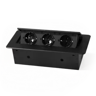 Tisch-Einbausteckdose McPower “TS-03S“ 3x Steckdose, 1,8m Kabel, 267x120x68mm Tisch-Einbausteckdose McPower “TS-03S“ 3x Steckdose, 1,8m Kabel, 267x120x68mm