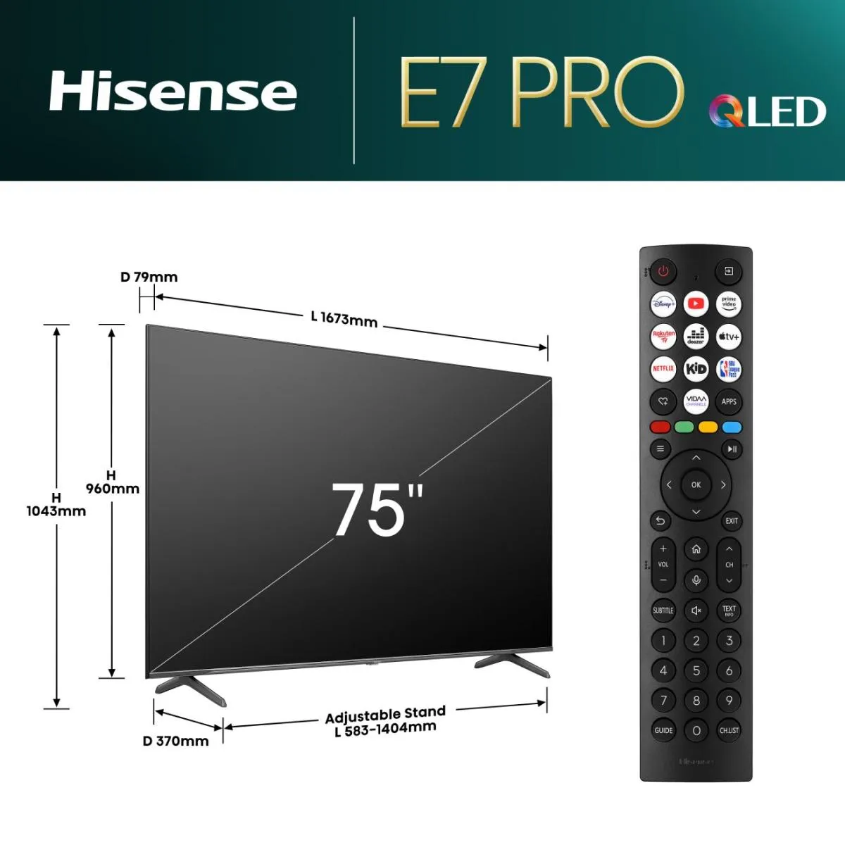 Hisense QLED Smart TV 55E77NQ PRO ČR/TS – Bild 2