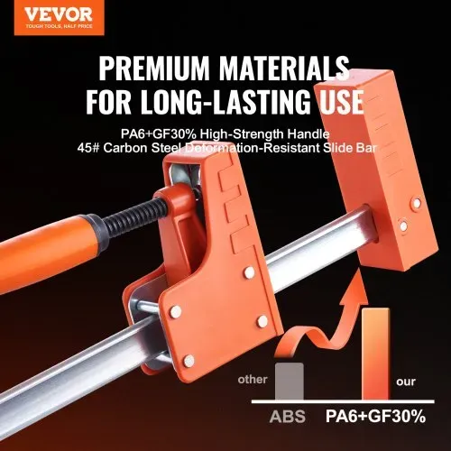 VEVOR Stangenklemmen für die Holzbearbeitung, 2er-Pack, 127cm Parallelklemmen-Set, 499 kg Last VEVOR Stangenklemmen für die Holzbearbeitung, 2er-Pack, 127cm Parallelklemmen-Set, 499 kg Last