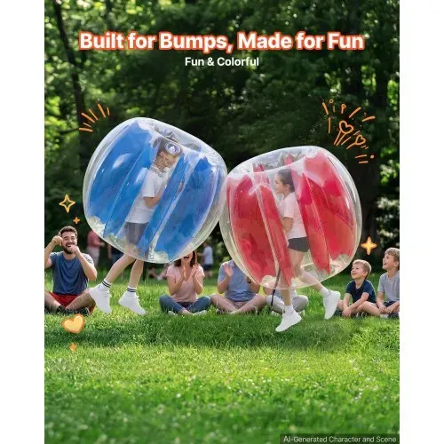 VEVOR 2 x Aufblasbare Bumper Sumo Bälle 0,9 m für Kinder Blau Rot Stoßball für Garten, Camping, Picknick, Rasen & Outdoor, 0,4 mm Starkes PVC, Heißverschweißte Griffe & Stabil Sitzende Schultergurte VEVOR 2 x Aufblasbare Bumper Sumo Bälle 0,9 m für Kinder Blau Rot Stoßball für Garten, Camping, Picknick, Rasen & Outdoor, 0,4 mm Starkes PVC, Heißverschweißte Griffe & Stabil Sitzende Schultergurte