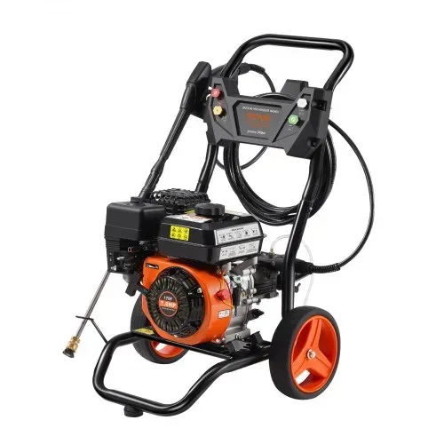 VEVOR Benzin-Hochdruckreiniger, 3400 PSI 2,6 GPM, Terrassenreinger 10 L/min mit Aluminiumpumpe, Hochdruckpistole & Verlängerungsstab, 5-Düsen-Set, für Autos, Zäune, Häuser, Terrassen, vertikal – Bild 8