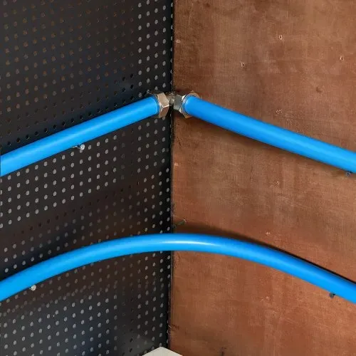 VEVOR Luftkompressor-Leitungssatz, 30,48 m x 19,05 mm Druckluftschlauch, HDPE-Aluminium-Druckluftrohrsystem, auslaufsicher, Druckluftleitungs-Schlauchsatz für Garagen und Werkstätten, blau – Bild 7