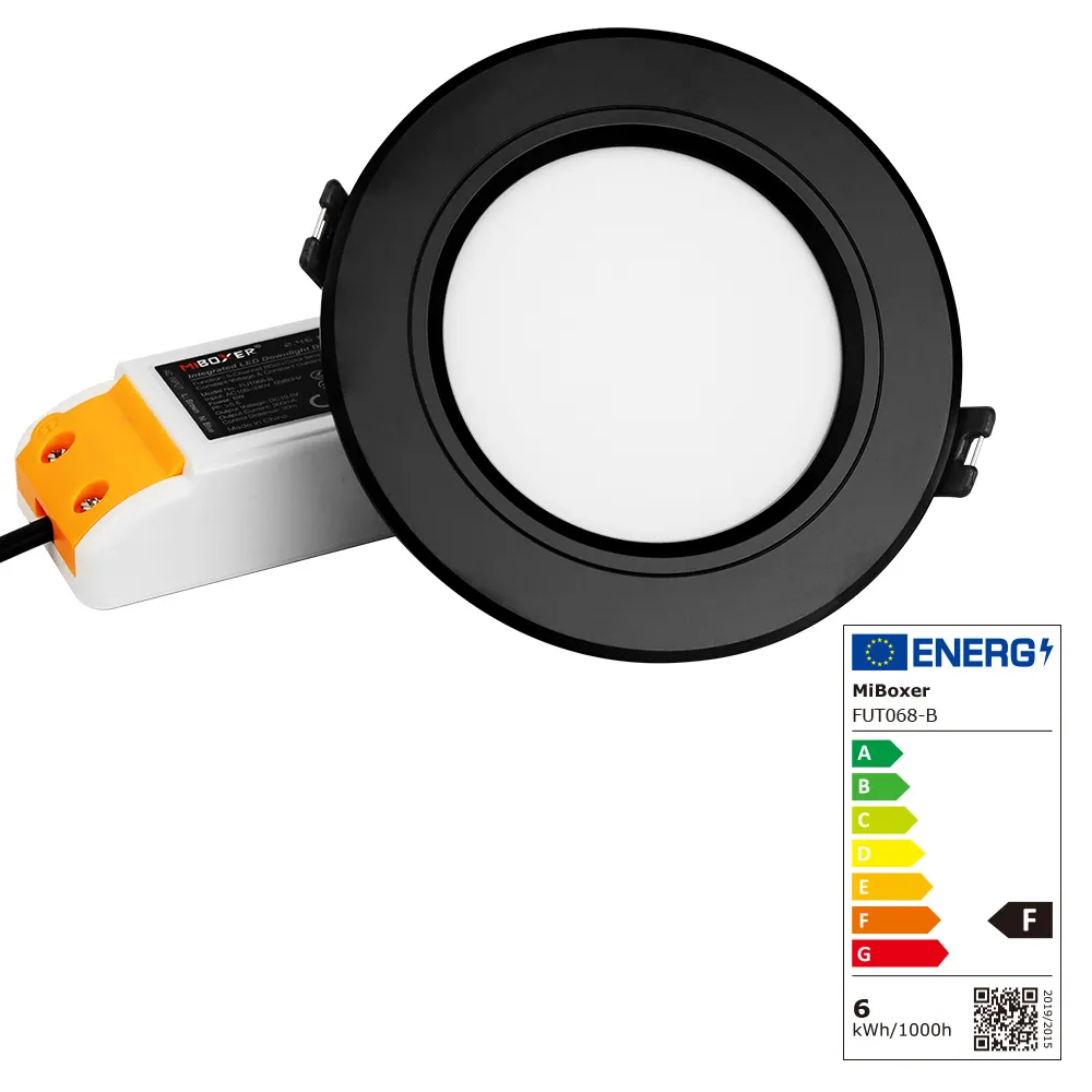 MiBoxer FUT068B LED Panel Rund 6W RGB-WW (RGB-CCT) mit Funk und WLAN schwarz MiBoxer FUT068B LED Panel Rund 6W RGB-WW (RGB-CCT) mit Funk und WLAN schwarz