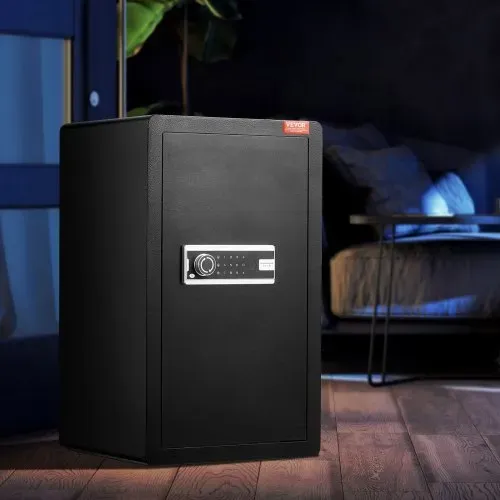 VEVOR Safe Tresor mit feuerfester Geldtasche, Einzeltür-Safe 113 L, 2 Trennwände, digitaler Möbeltresor mit Schlüssel und Code, Wertsachenbox für Geld und Schmuck, Geldtresor Schwarz – Bild 7