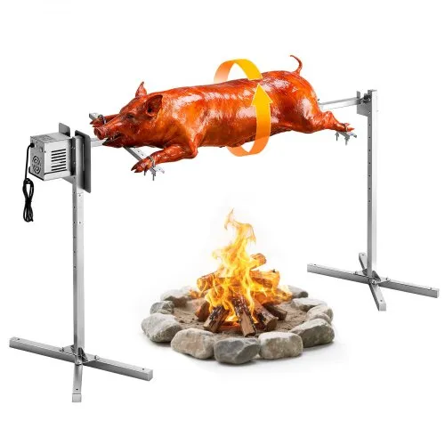 VEVOR Spanferkelgrill Lammgrill Spießbratengrill 1422,4 mm Rotisserie-Grill AC 220-240 V, 8-stufiges elektrisches Rotisserie-Grill-Set mit 60 kg Tragkraft, 38 W Motor Grillset für Partys VEVOR Spanferkelgrill Lammgrill Spießbratengrill 1422,4 mm Rotisserie-Grill AC 220-240 V, 8-stufiges elektrisches Rotisserie-Grill-Set mit 60 kg Tragkraft, 38 W Motor Grillset für Partys