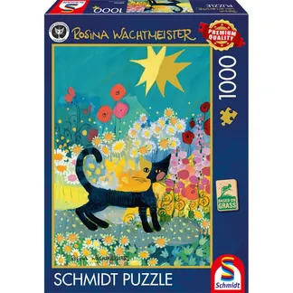 Rosina Wachtmeister: Katze im Blütenmeer, Puzzle Rosina Wachtmeister: Katze im Blütenmeer, Puzzle