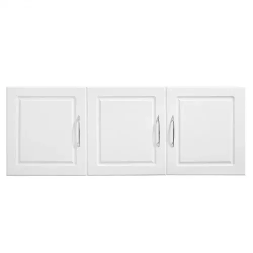 VEVOR Wandschrank für Waschküche, 2-stöckiger Wandhängeschrank mit verstellbarer Ablage, Küchenschrank mit 3 Türen, für Küche Bad Wäscherei, 31,6x137,2x51,6 cm (T x B x H), Oberschrank Weiß – Bild 8